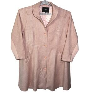 Torrid Women's Size 4 Ballet Pink Tweed‎ Herringbone Blazer Style Coat Jacket